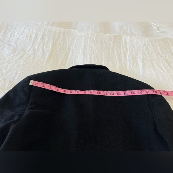 BOUCHERON Paris | Mens SZ 44 | Black Wool Cashmere Overcoat Jacket - Picture 7 of 11